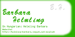 barbara helmling business card